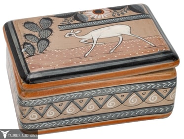Tonala Mexico Pottery Box, Jimon