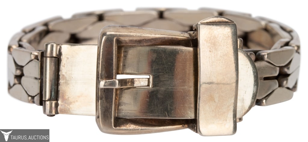 O.P. Orlandini Sterling Belt Buckle Bracelet (1 of 7)