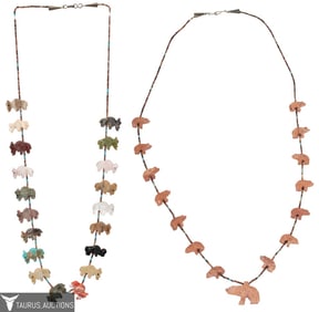 Southwestern Native American Fetish Necklace Lot