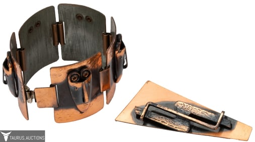 Mid Century Copper Jewelry Lot