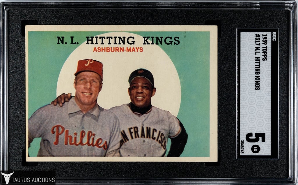 1959 Topps #317 N. L. Hitting Kings Card SGC 5 (1 of 2)
