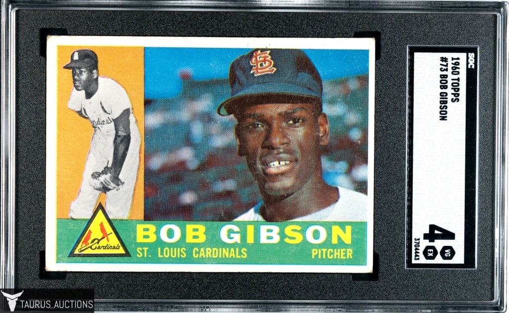 1960 Topps #73 Bob Gibson Baseball Card SGC 4 (1 of 2)