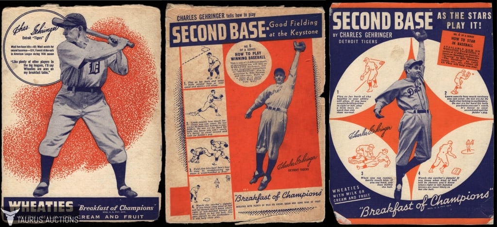 1936-1937 Wheaties Charlie Gehringer Panel Card (1 of 7)