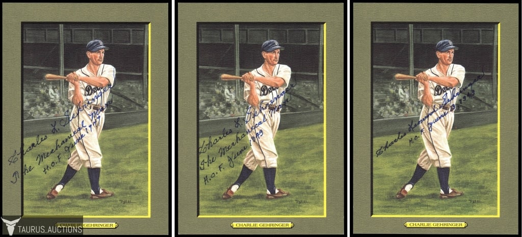 1988 Perez Steele Charlie Gehringer Signed Cards (1 of 7)