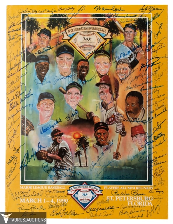 80 + Autographed "Celebration of Baseball" Poster (1 of 10)