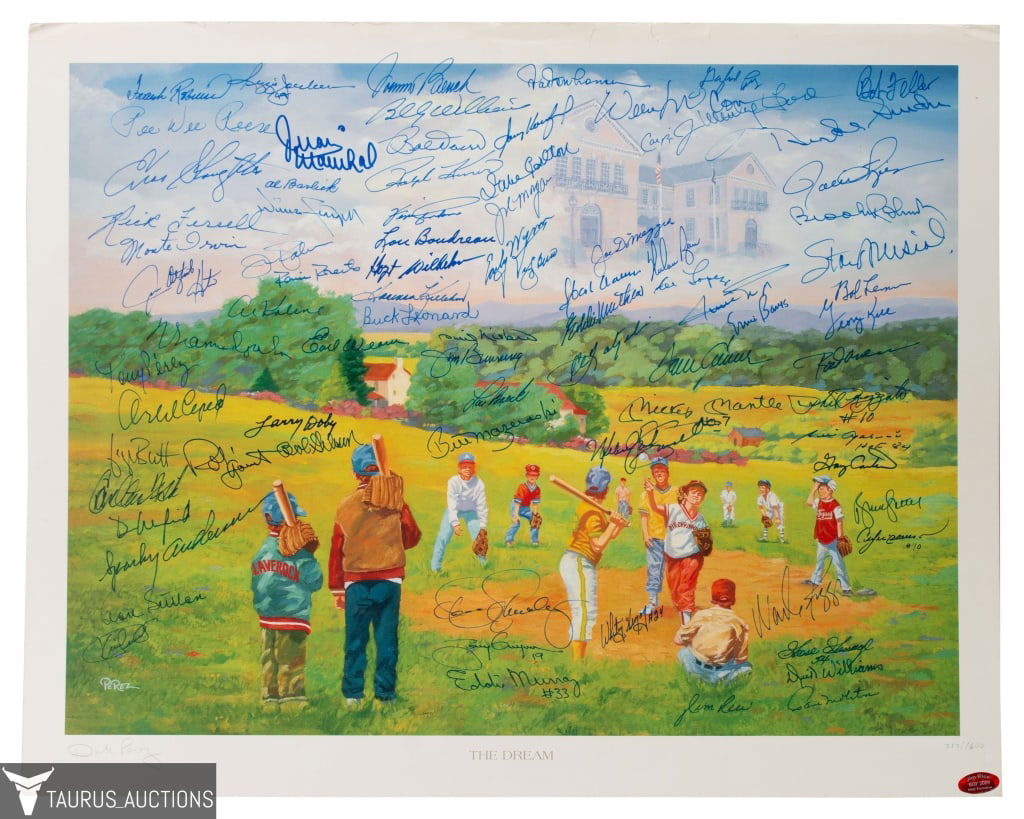 80 + Autographed Print "The Dream" - Mickey Mantle (1 of 10)