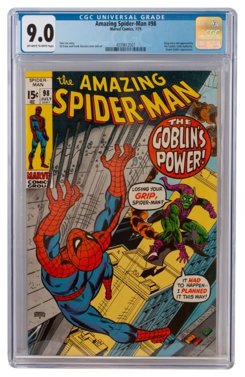 Marvel Comics Amazing Spider-Man #98 CGC 9.0 (1 of 3)