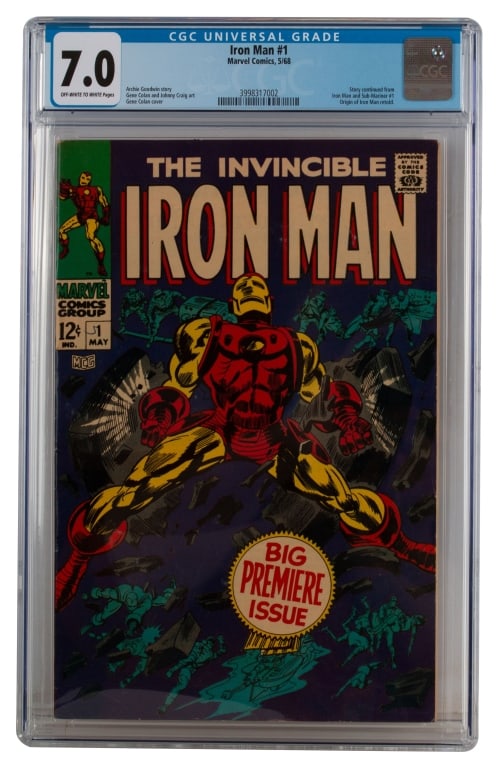 Marvel Comics Iron Man #1 CGC 7.0 First Issue (1 of 3)
