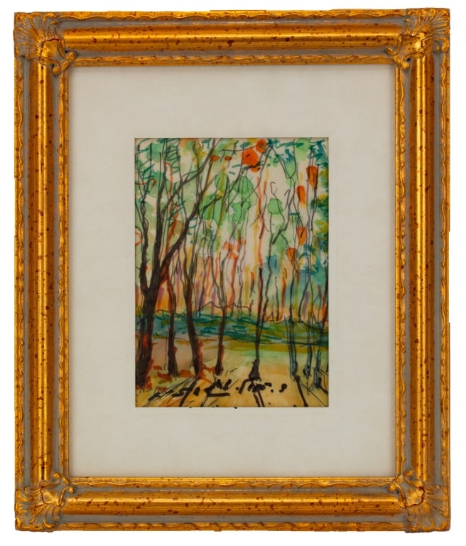 Zvi Rafaeli Trees Watercolor Painting (1 of 4)