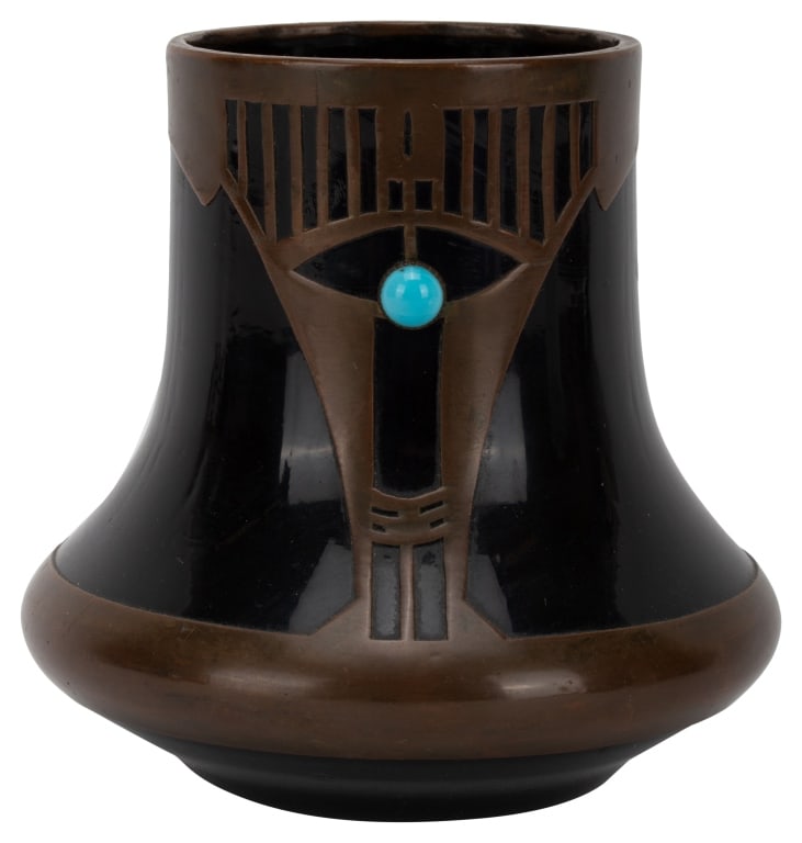 Mid Century Copper & Ceramic Vase (1 of 9)