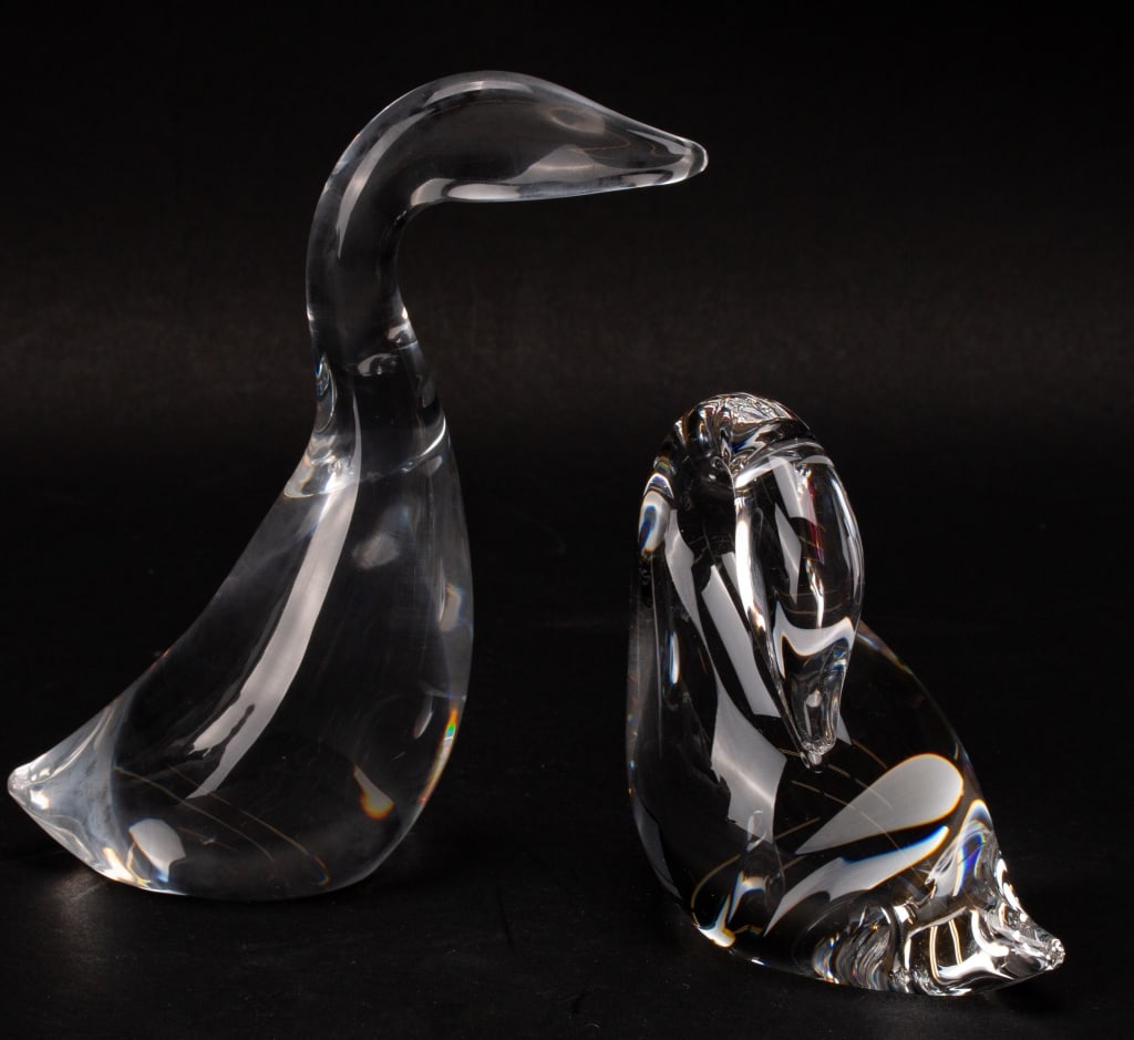 Steuben Art Glass Goose Pairing (1 of 9)