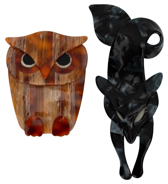 Signed Lea Stein Paris Celluloid Animal Pins (1 of 8)
