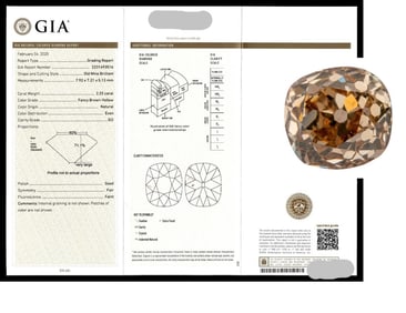 Fancy Brown-Yellow 2.25 Carat Diamond