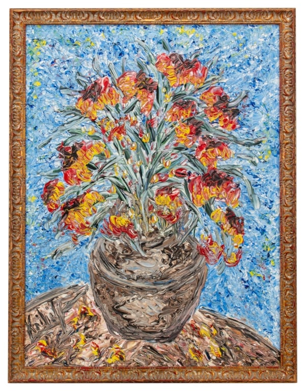 Antoine Knibily Oil on Canvas Floral Bouquet (1 of 6)