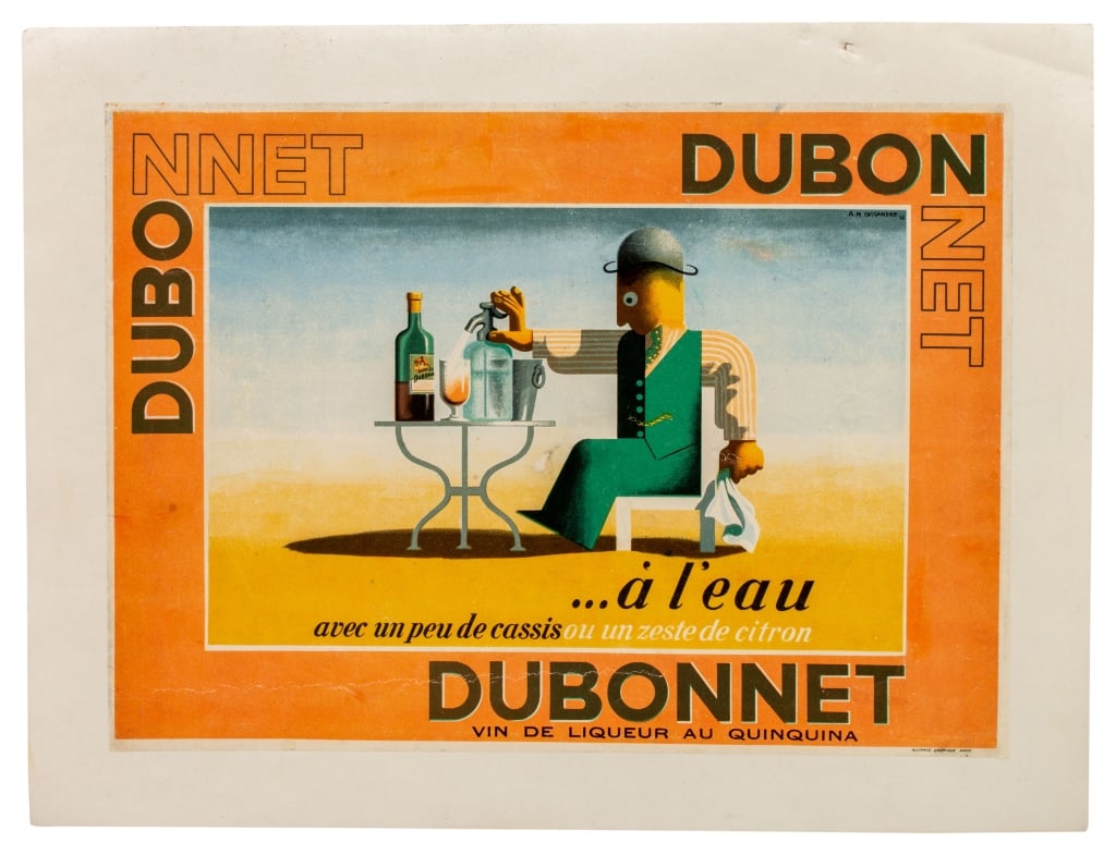 AM Cassandre - 1935 Dubonnet Advertising Poster (1 of 5)