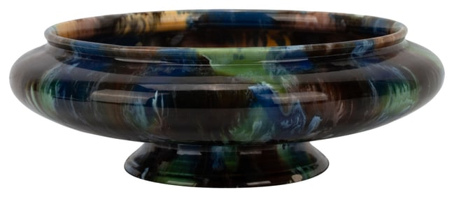 Czechoslovakian Glazed Pedestal Bowl