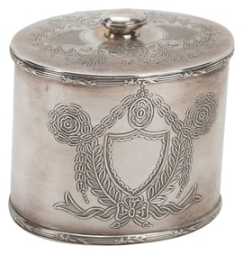 Barker Ellis Silver Plate Tea Caddy England