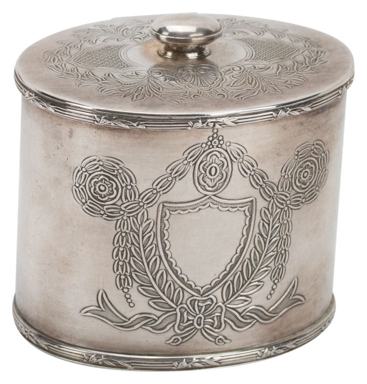Barker Ellis Silver Plate Tea Caddy England (1 of 8)
