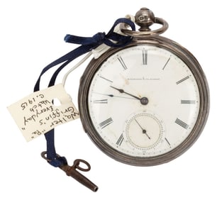E. Howard & Co. Silver Key Wind Pocket Watch