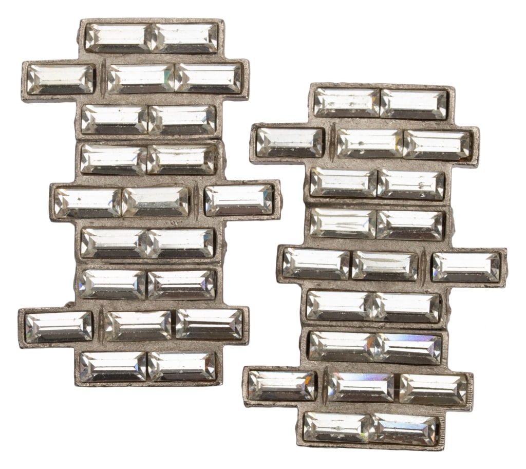 Roxanne Assoulin Crystal Geometric Clip Earrings (1 of 6)