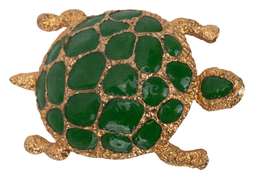 Christian Dior Enamel Tortoise Brooch Germany (1 of 7)