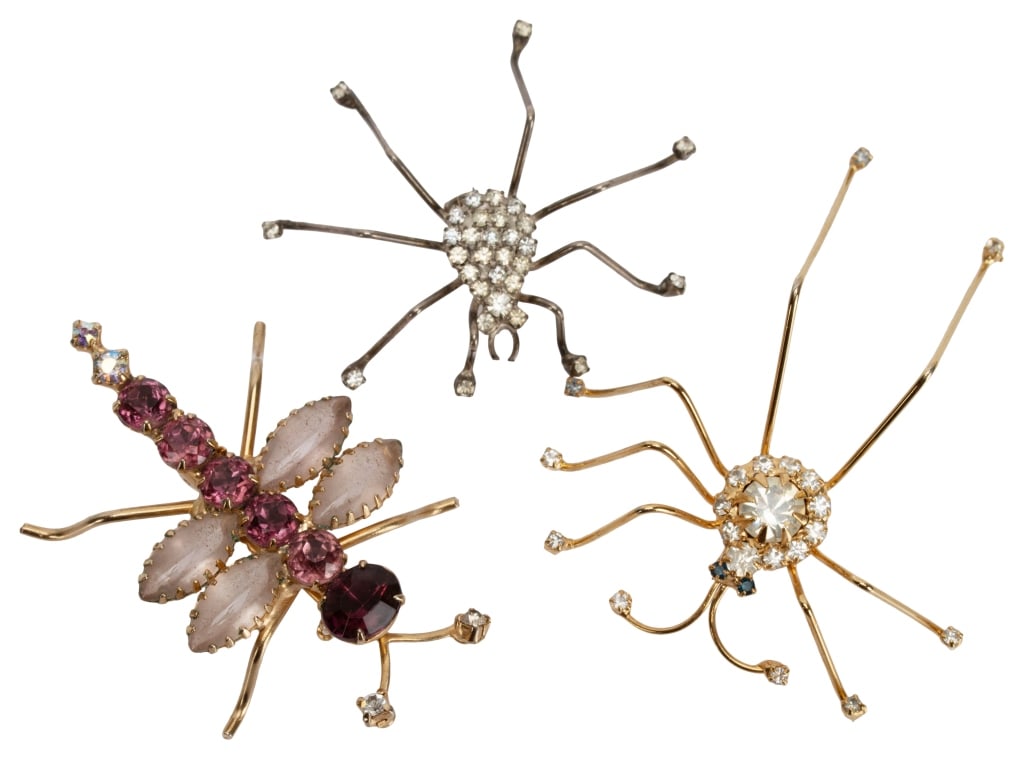 .Figural Jeweled Insect Bug Brooch Lot (1 of 8)