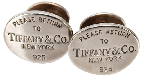 Tiffany & Co. Return To Sterling Oval Cufflinks