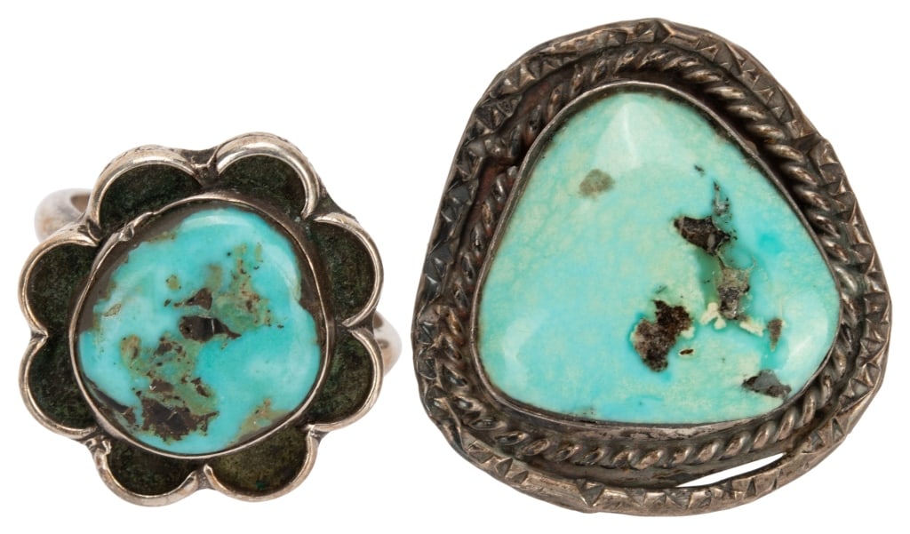 Native American Sterling Turquoise Ring Lot 9 1/2 (1 of 7)