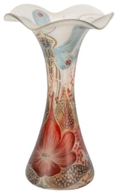 Poschinger Dragonfly Art Glass Vase