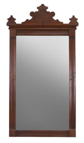 Antique Carved Wood Mirror