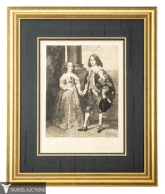 Signed Original Etching, After Van Dyck