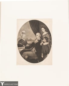 Washington Family Engraving After F. B. Schell