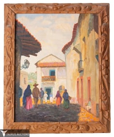 Reynaldo Maya - Impressionist Village Scene O/C