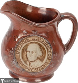George Washington Stoneware Pitcher
