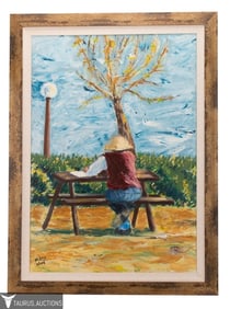 M. Guy Kibbutznik Israel - Figural Oil Painting