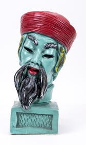 Bust of a Bearded Chinese Man, Signed CASAL
