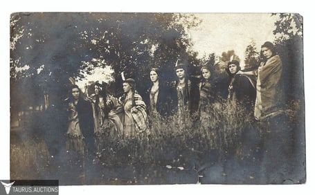 19th C Photograph Women in Native American Costume