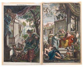 17th C Hand Colored Engravings After Paul Decker