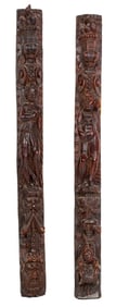 Pair of Figural Plaster Architectural Elements