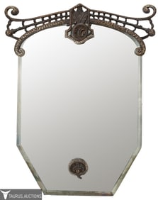 Antique Wrought Iron Wall Mirror