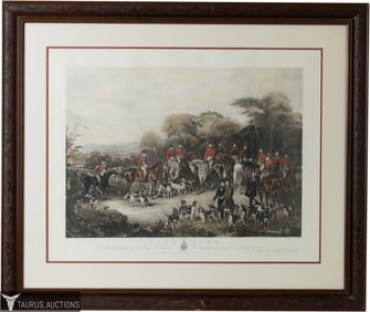 F Bromley - The Bury Hunt - Colored Etching