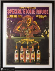 French Wine Advertising Poster, Etoile Rouge