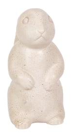 Signed Rabbit Sculpture by Alva Museum Replicas
