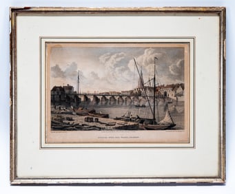 19th Century German Bridge Engraving