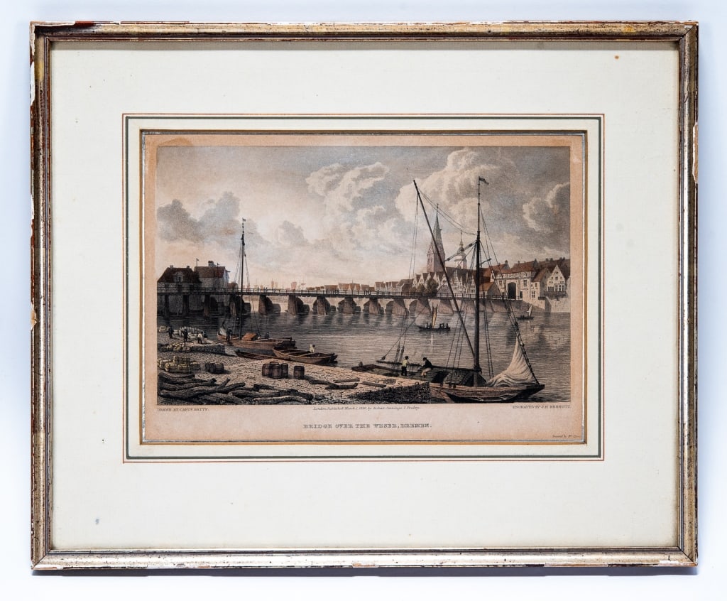 19th Century German Bridge Engraving (1 of 9)