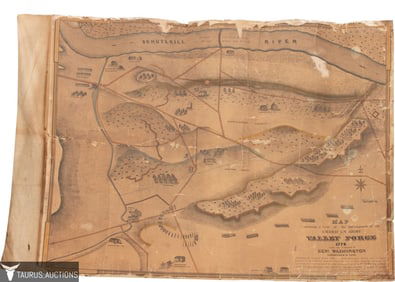 Revolutionary War 1778 Valley Forge Encampment Map