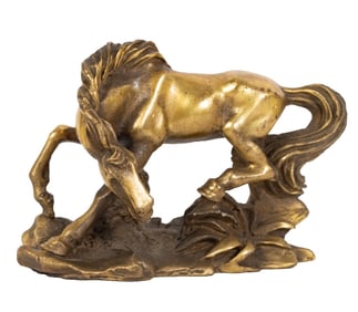 Small Brass Horse Sculpture