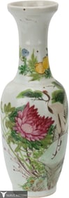 Chinese Famille Rose Vase with Crane