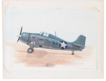 John Ficklen / Joe Foss - WWII Signed Ace Litho