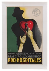 Spain 1940s Art Exhibition Poster, Jose Morell